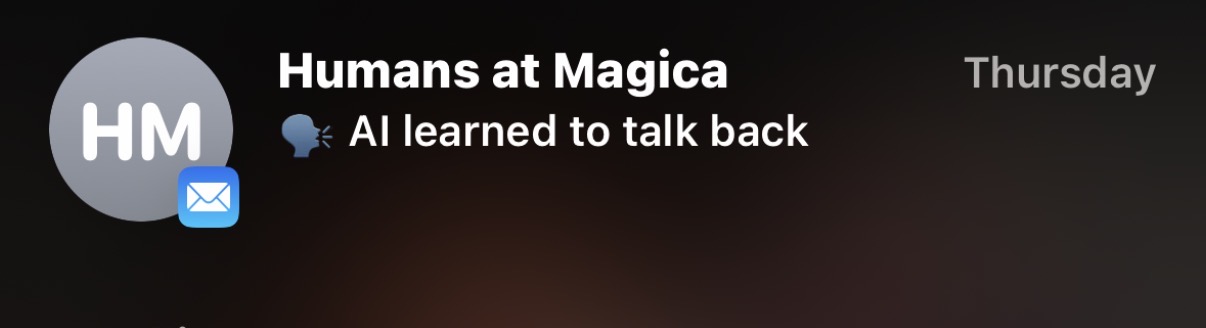 Newsletter notification: AI learned to talk back