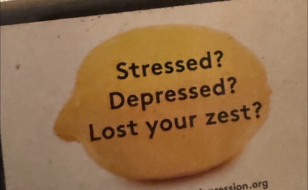 Lemon graphic: Stressed? Depressed? Lost your zest?
