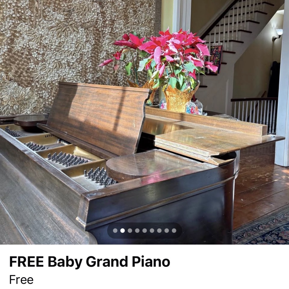 Listing photo of a free baby grand piano